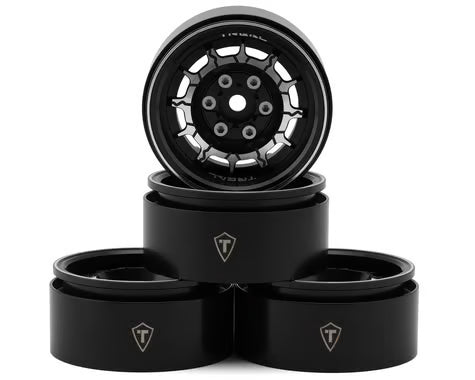 Treal Hobby 1.9" Type-M Aluminum Crawler Beadlock Wheels (4) (122.9g ea)
