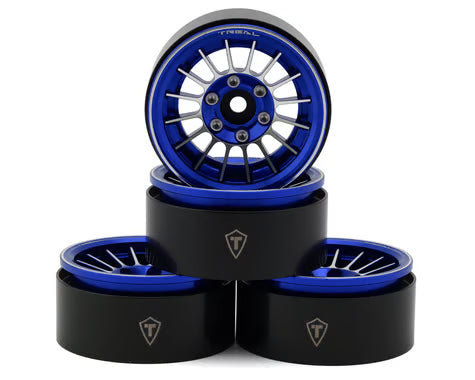 Treal Hobby 1.9" Type-J Multi-Spoke Aluminum Crawler Beadlock Wheels  (4) (113.7g ea)