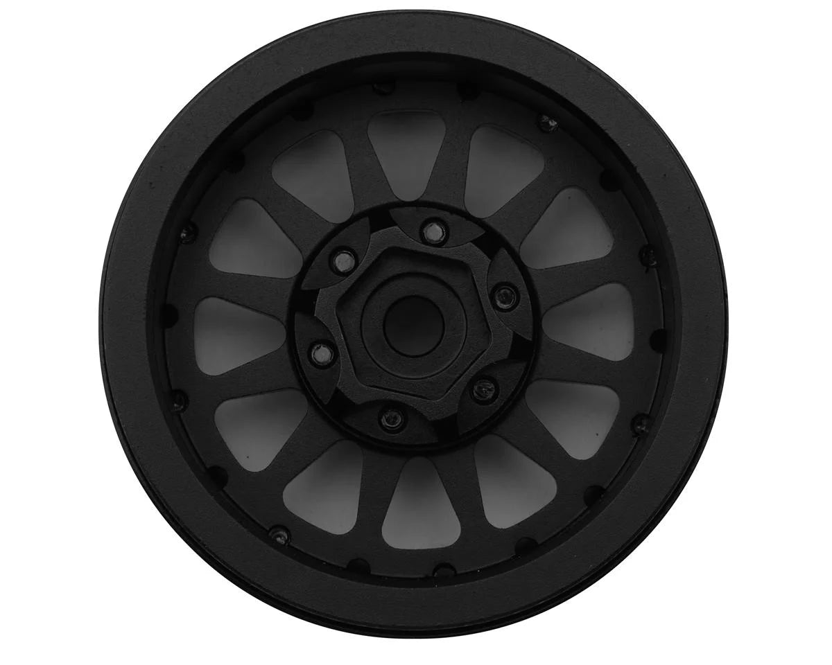 Treal Hobby Type D 1.9" 12-Spoke Beadlock Wheels (Black/Blue) (4)