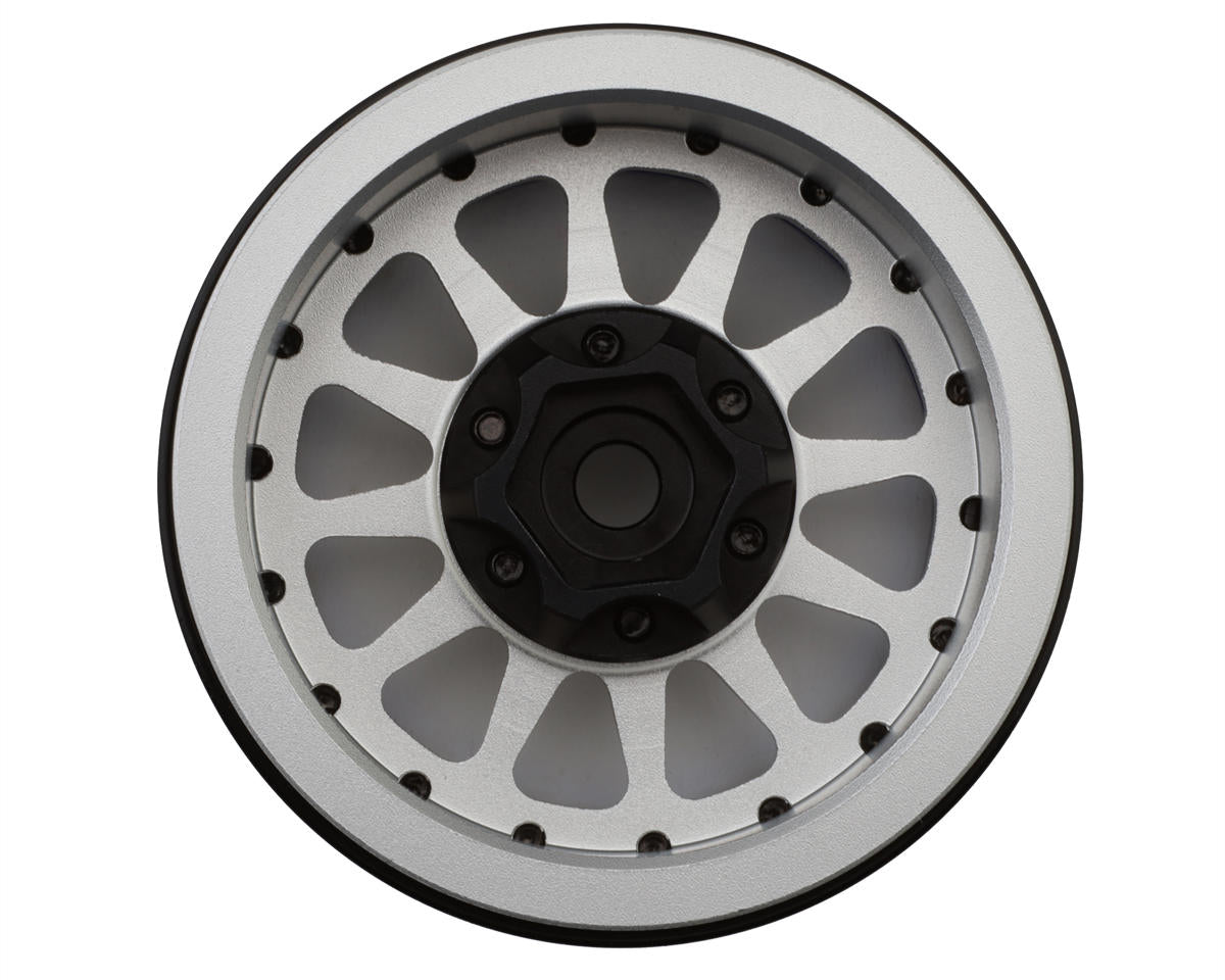 Treal Hobby Type D 1.9" 12-Spoke Beadlock Wheels (Black/Blue) (4)