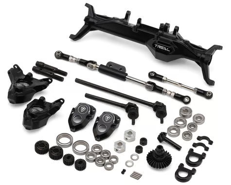 Treal Hobby Vanquish H10 Optic 7075 Aluminum Front Portal Axle Kit (Black)