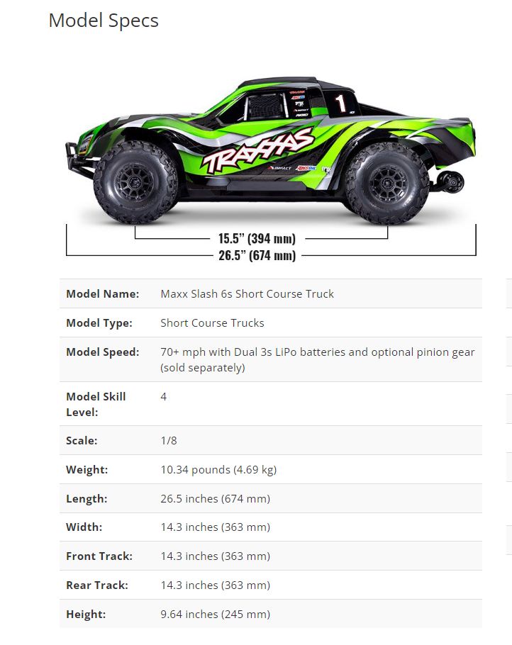 Traxxas Maxx Slash 1/8 4WD Brushless Short Course Truck