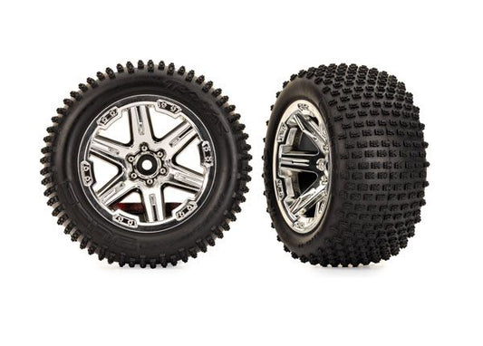 Traxxas Tire and Wheel, Rxt Chrm 2.8/Alias