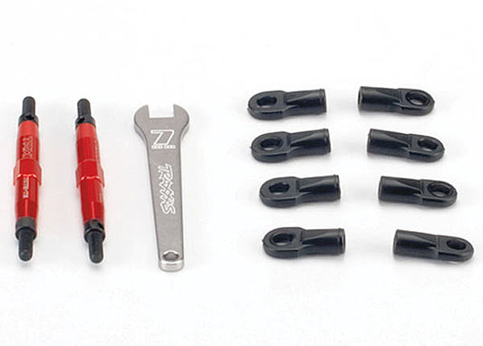 Traxxas Toe Links, Slayer (Tubes 7075-T6 Aluminum, Red)