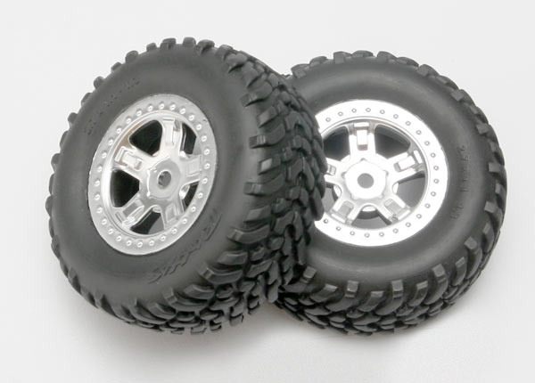 Traxxas Tires and wheels, assembled, glued - PN# 7073