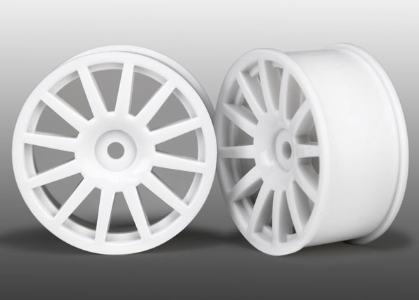 Traxxas LaTrax Tires Wheels, 12-spoke (white) (2) - PN# 7571