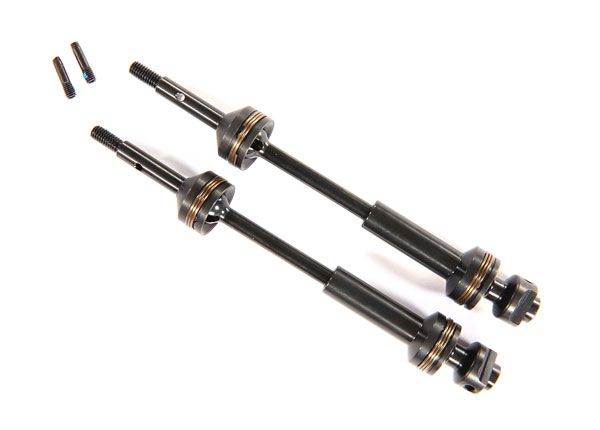 Traxxas Driveshafts, rear, steel-spline constant-velocity (complete assembly) (2)