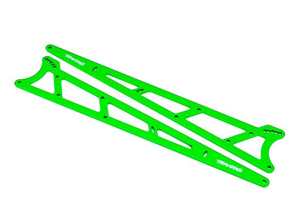 Traxxas Side plates, wheelie bar, (aluminum) (2)