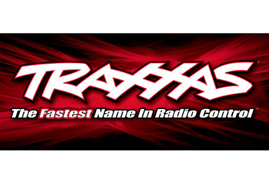 Traxxas racing banner, red & black (3x7 feet)