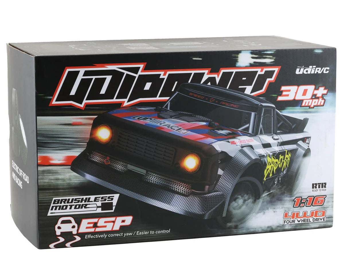 UDI RC Breaker Pro Brushless 1/16 4WD RTR On-Road RC Truck w/Drift Tires