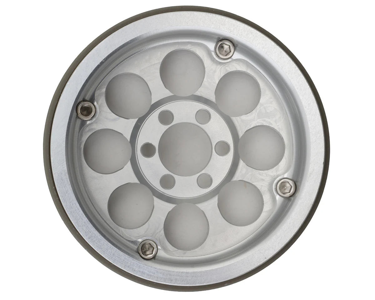 Vanquish Products KMC 2.2 KM237 Riot Beadlock Crawler Wheels (Silver) (2)