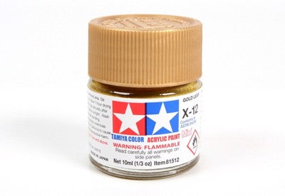 X-12 Gold Leaf Gloss Mini - Tamiya Acrylic Paint