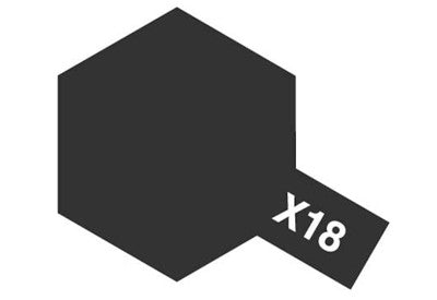 X-18 Black Semi-Gloss Mini - Tamiya Acrylic Paint