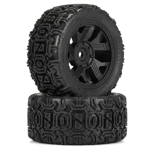 1/6 Warthog F/R 5.7" Monster Truck Tires MTD 24mm Black Ripper (2) - PN# 564110