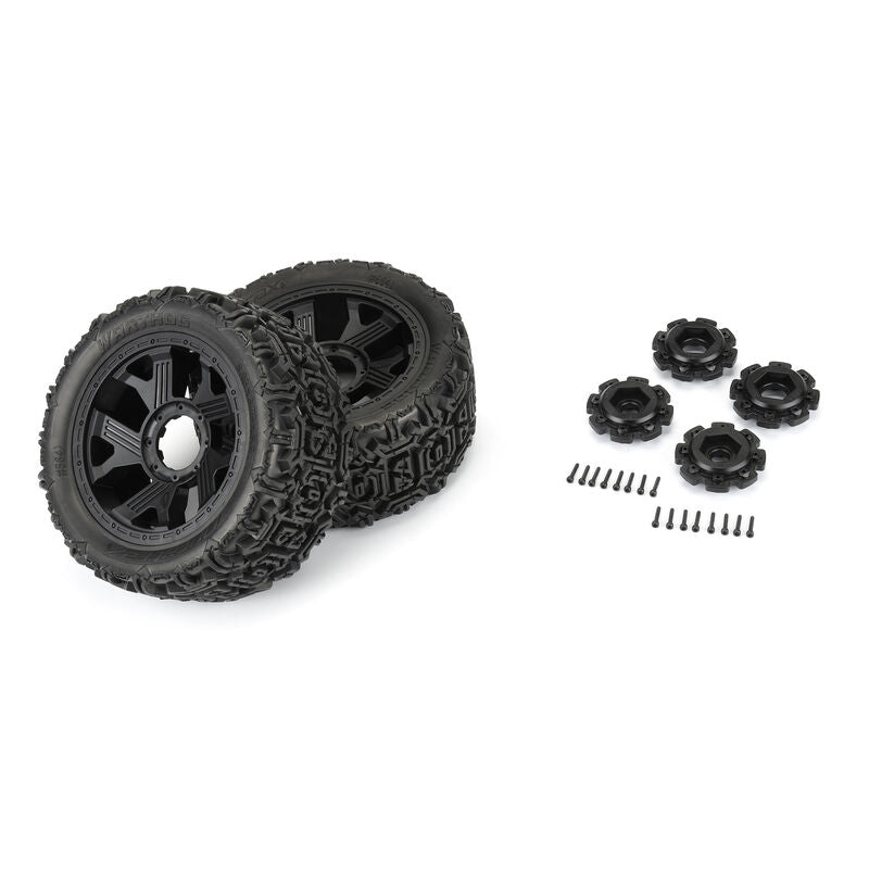 1/6 Warthog F/R 5.7" Monster Truck Tires MTD 24mm Black Ripper (2) - PN# 564110