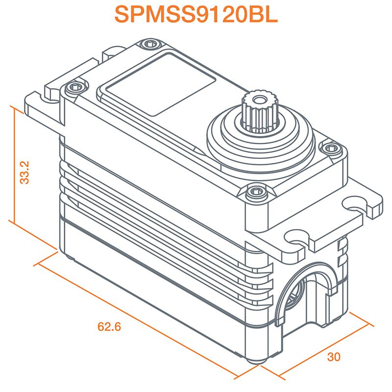 S9120BL 1/5 Digital HV High Torque Brushless Metal Gear Surface Servo