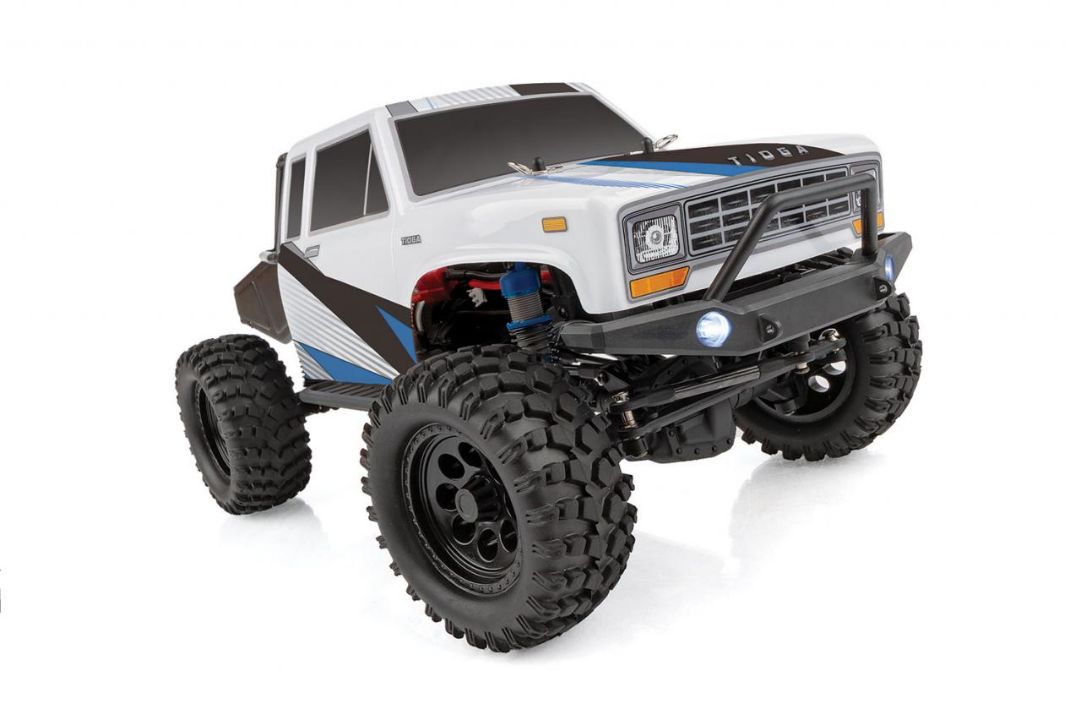 Team Associated CR12 Tioga Trail Truck RTR, white and blue Combo