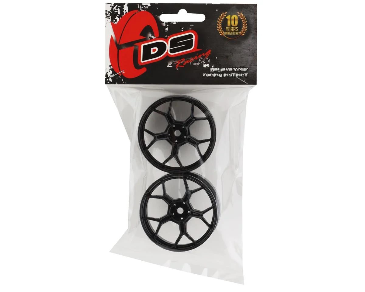 DS Racing Feathery Split Spoke Drift Rim (Black Hi Gloss) (2) (6mm Offset) w/12mm Hex