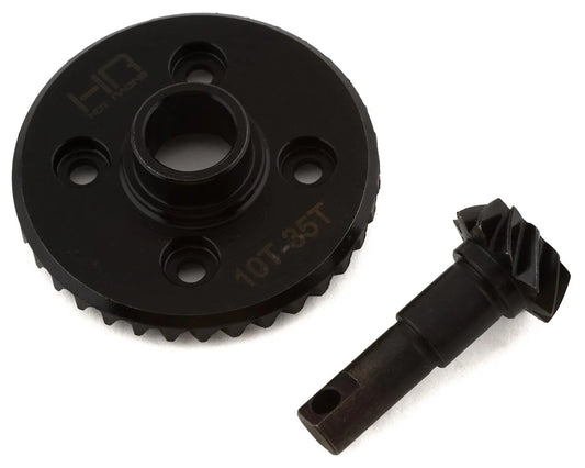 Hot Racing Traxxas TRX-4 Steel Helical Underdrive Differential Ring/Pinion Gear (35T/10T)