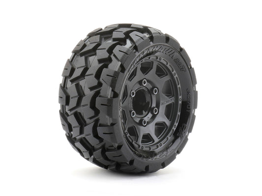 1/10 ST 2.8 Tomahawk Tires Mounted on Black Claw Rims, Medium Soft, 12mm Hex, 1/2" Offset