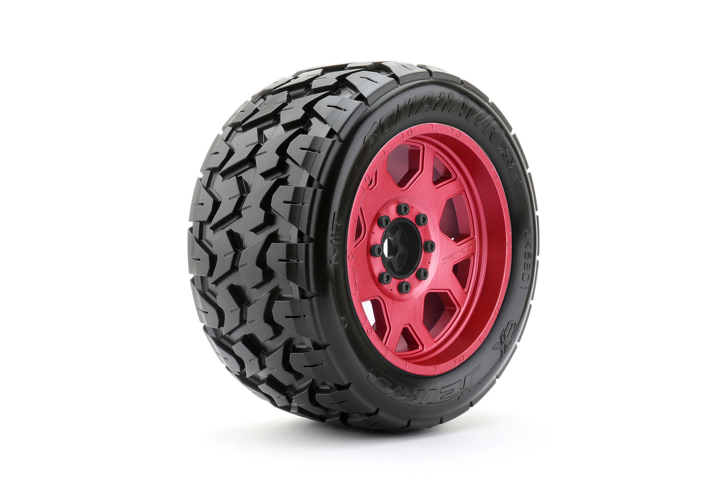 1/5 XMT EX-Tomahawk Tires Mounted on Metal Claw Rims, Medium Soft, Belted, 24mm, for Arrma Kraton