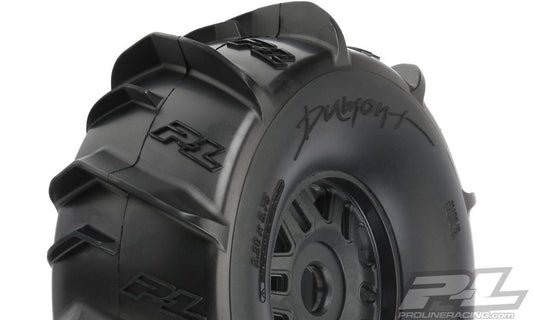 Pro-Line Dumont Paddle Tires Mounted on Black Wheels (2) Mojave