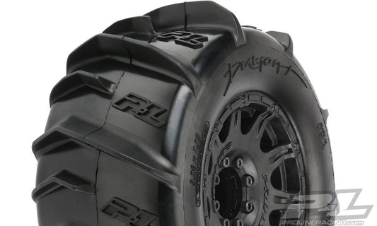 Pro-Line Dumont 3.8" Paddle Tires Mnted Raid Black 17mm Whls (2)