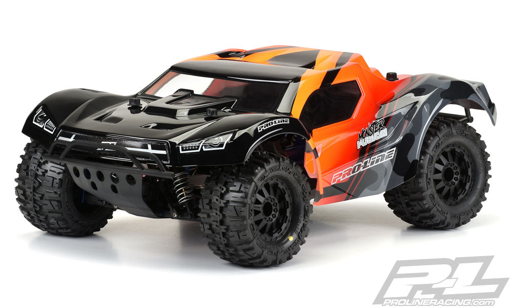 Pro Line Pre Cut Monster Fusion Clr bdy SC with 2.8" MT Tires