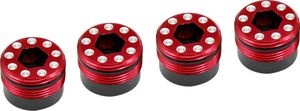 Aluminum O-Ring Delrin Cap Hub (Red), for Arrma 1/5