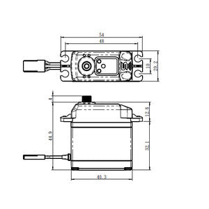 High Voltage Brushless Digital Servo (Tall) w/ Soft Start, 0.11sec / 763.8oz @ 8.4V