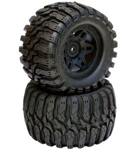 Defender 2.8" Belted All Terrain Tires, Mounted, 14mm 1/2" Offset, for 1/10 Arrma Truck