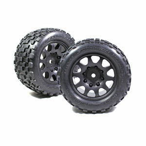 Scorpion XL Belted Tires Viper Wheels Arrma Kraton Outcast 8S Black