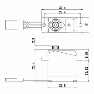 Micro Digital Servo w/ Soft Start, 0.10/30 @ 6v