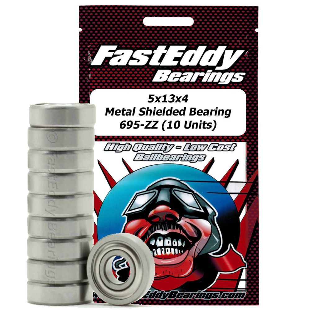 Fast Eddy 5x13x4 Metal Shielded Bearing 695-ZZ (10)