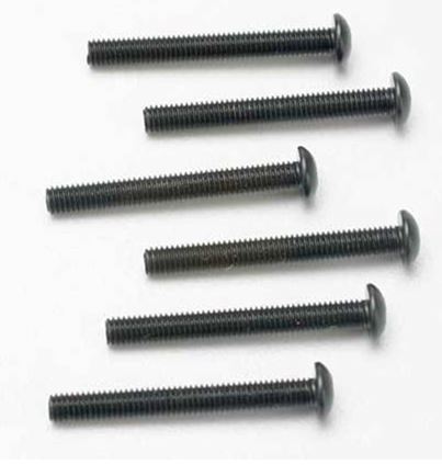 Traxxas 3X25mm Button Head Screws (Hex Drive) (6)