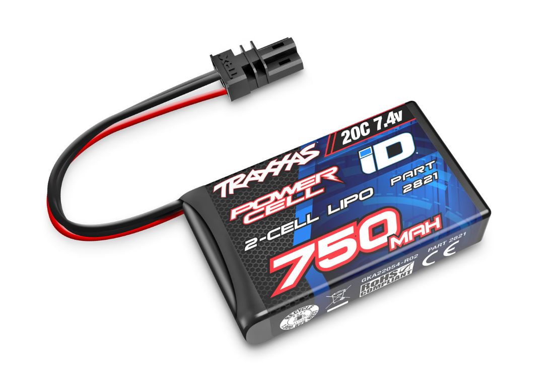 Traxxas 750mAh 2S 7.4V 20C LiPo ID Softcase Battery
