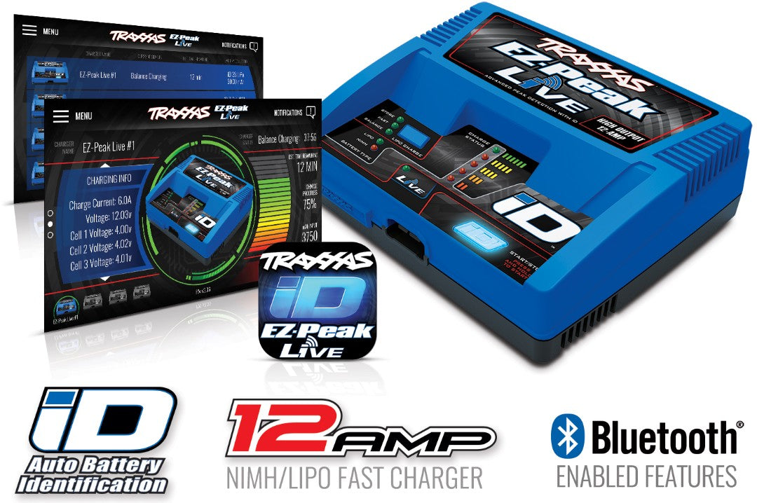 Traxxas EZ-Peak Live 100W 12A NiMH/LiPo with iD Auto Battery Identification - PN# 2971