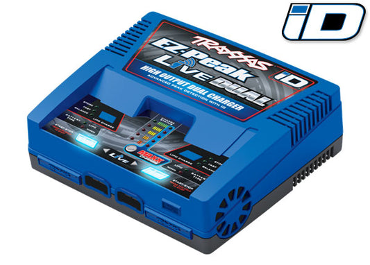 Traxxas Charger, EZ Peak Live Dual, 200W, NiMH/LiPo with iD Auto Battery Identification