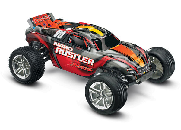 Traxxas Nitro Rustler:1/10 Scale Nitro Powered 2wd Stadium Truck