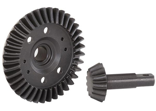 Traxxas Ring gear, differential/ pinion gear, differential (machined, spiral cut) (front)