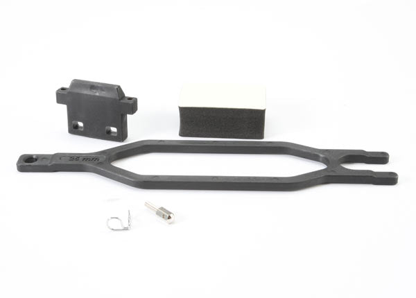 Traxxas Hold down, battery/ hold down retainer/ battery post/ foam spacer/ angled body clip