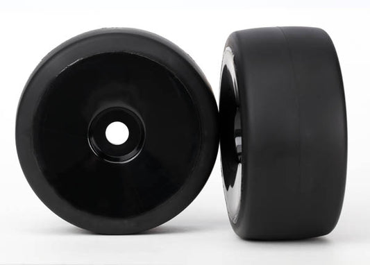 Traxxas XO 1 Rear Tire w/Dish Wheels (2) (Black) (S1)