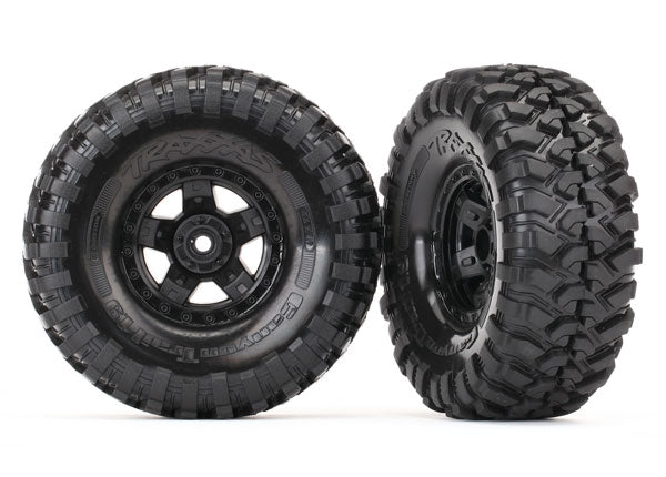 Traxxas Tires and wheels, assembled, glued (TRX-4 Sport wheels, Canyon Trail 1.9" tires) (2)