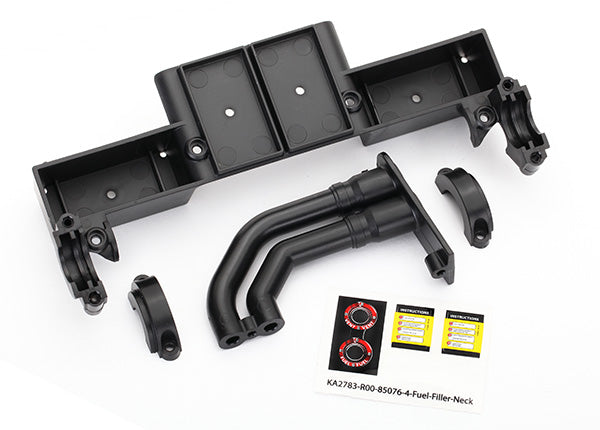 Traxxas Chassis tray/ driveshaft clamps/ fuel filler (black)