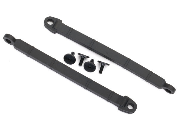 Traxxas Limit strap, rear suspension (2)/ 3x8 flathead screw (4)