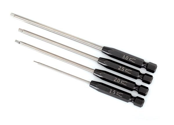 Traxxas Speed Bit Set, hex driver, 4-piece straight (1.5mm, 2.0mm, 2.5mm, 3.0mm), 1/4" drive - PN# 8715X