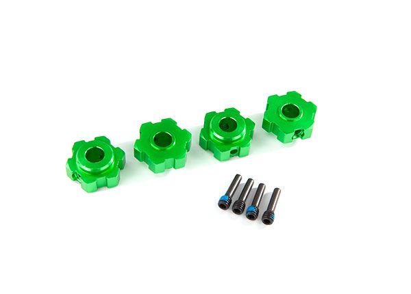 Traxxas Wheel hubs, hex, aluminum (anodized) (4)