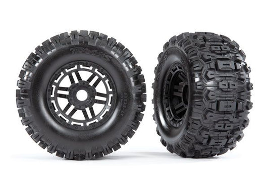 Traxxas Sledgehammer Tires & wheels, assembled, glued