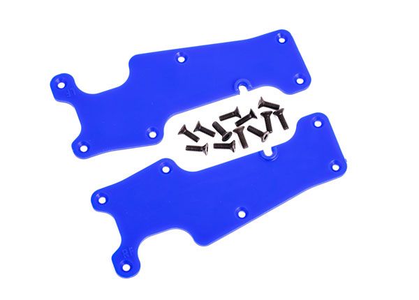 Traxxas Sledge Suspension arm covers, front (left and right)/ 2.5x8 CCS (12)