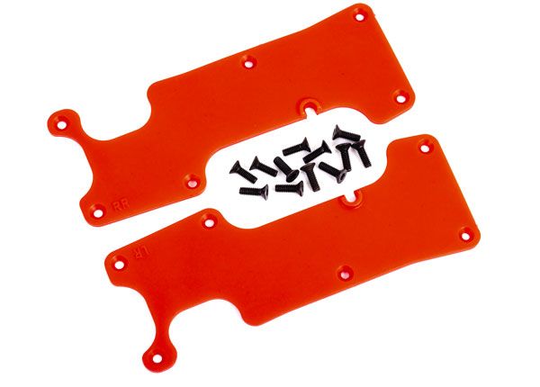Traxxas Sledge Suspension arm covers, rear (left and right)/ 2.5x8 CCS (12)